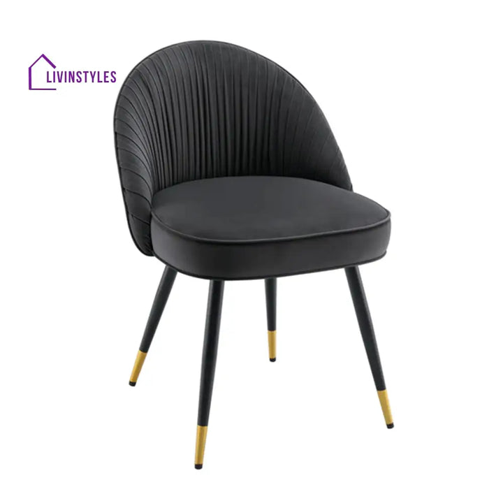 Minimalist Velvet Dining Table Chair Black Furniture