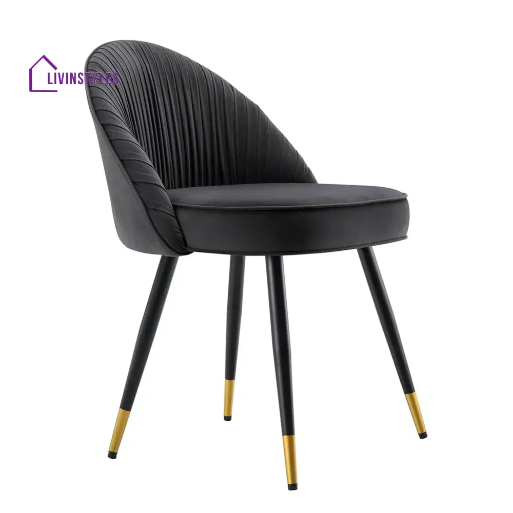 Minimalist Velvet Dining Table Chair Black Furniture