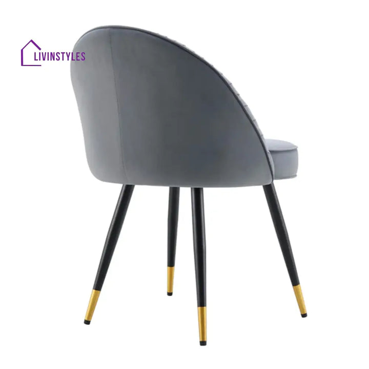 Minimalist Velvet Dining Table Chair Grey Furniture