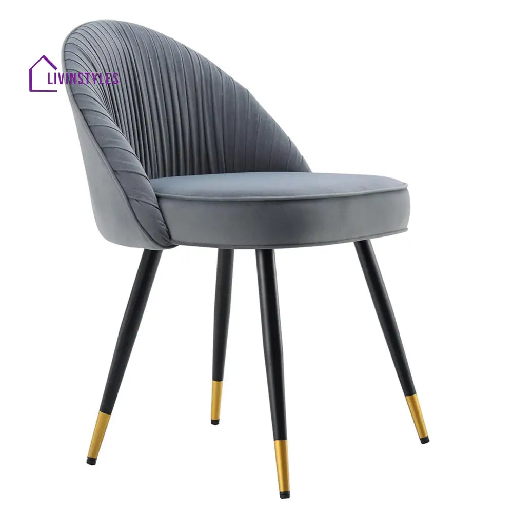 Minimalist Velvet Dining Table Chair Grey Furniture