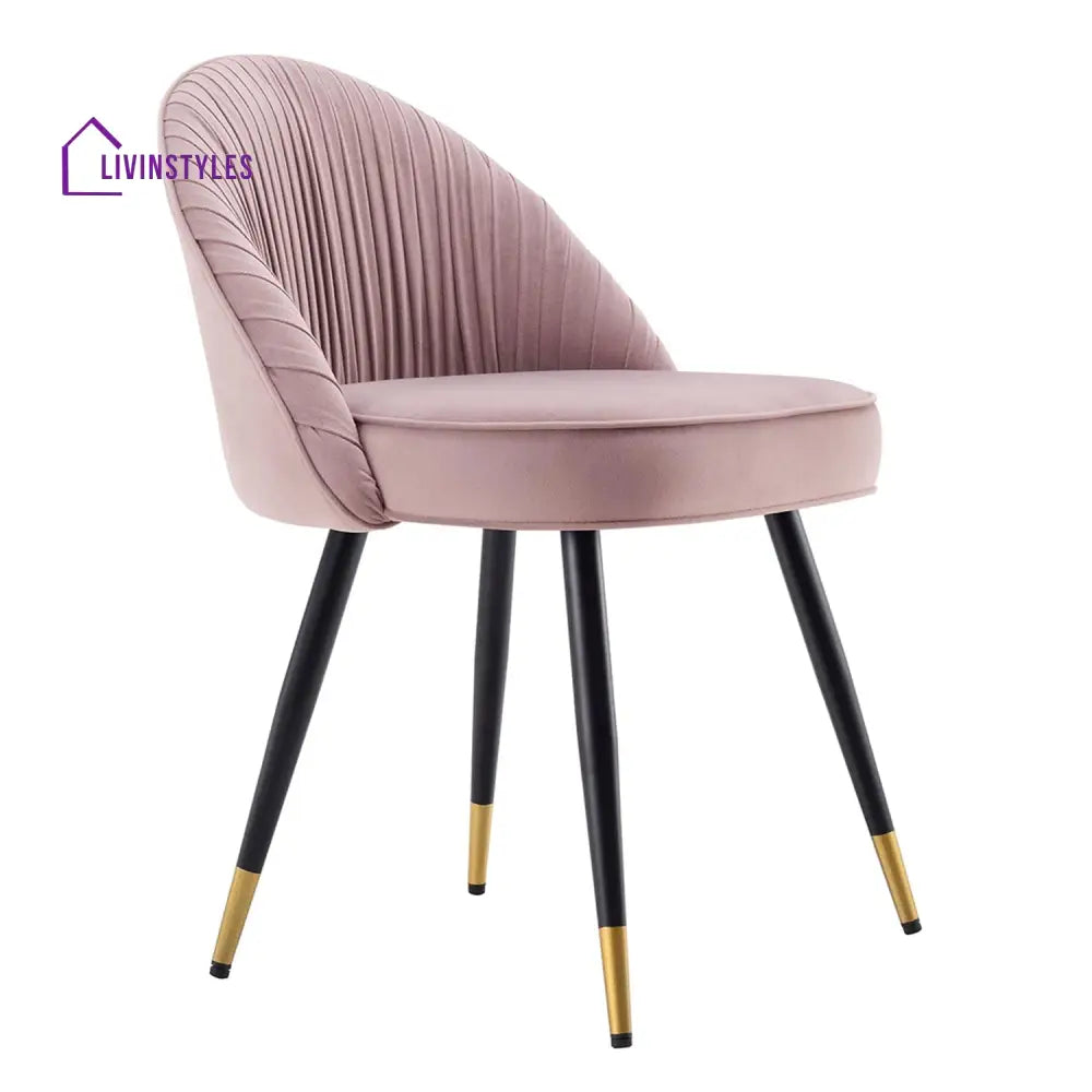 Minimalist Velvet Dining Table Chair Pink Furniture