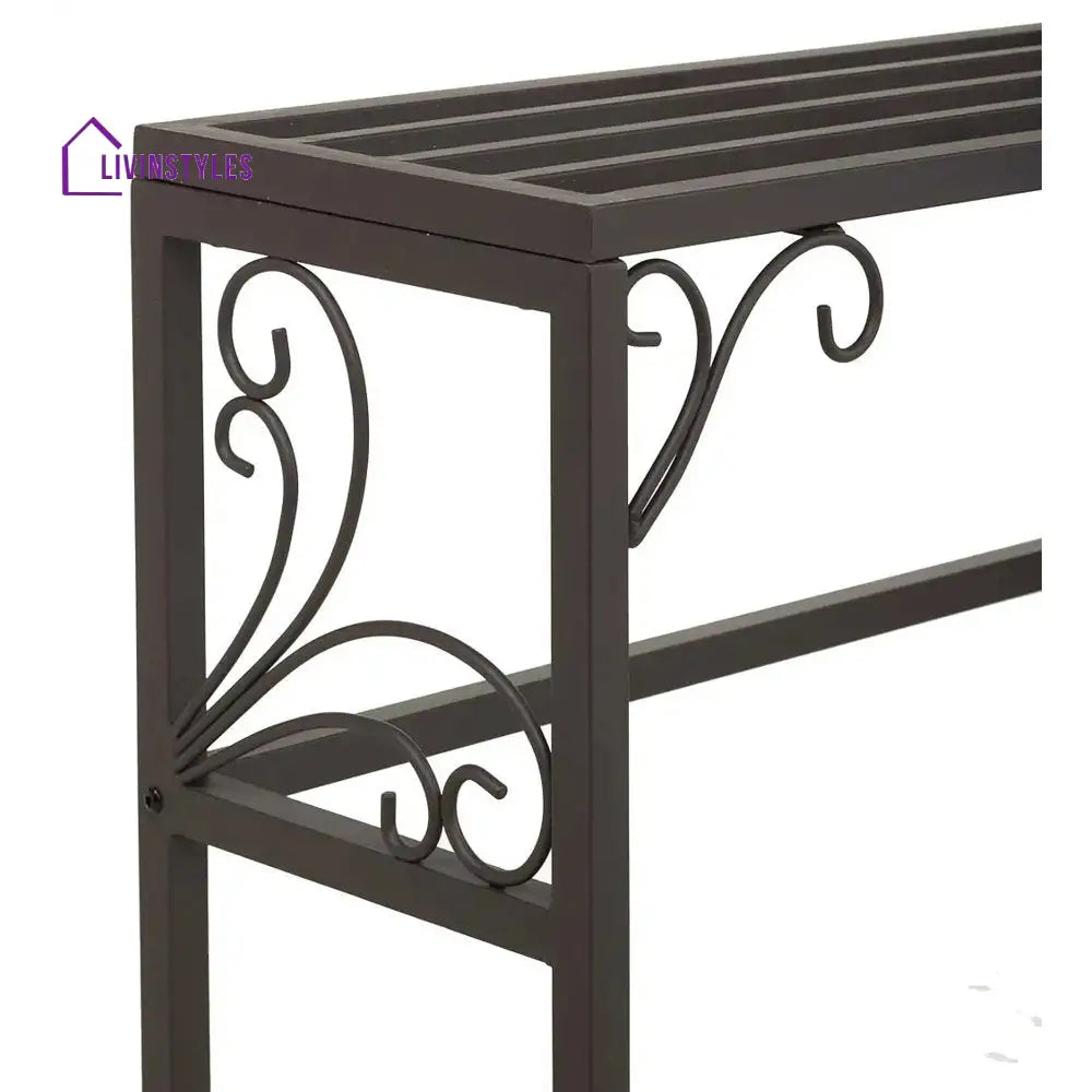 Mitali Metal Black Plant Stand For Balcony