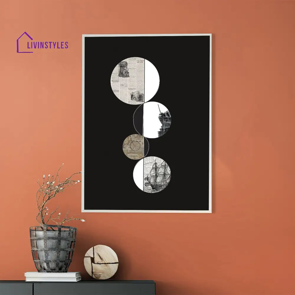 Modern Circle Canvas Wall Art Printed Painting