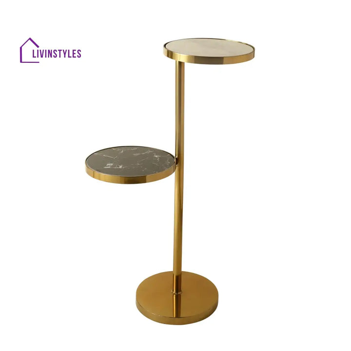 Modern Golden Round Shape Iron Stand Drink Table Table