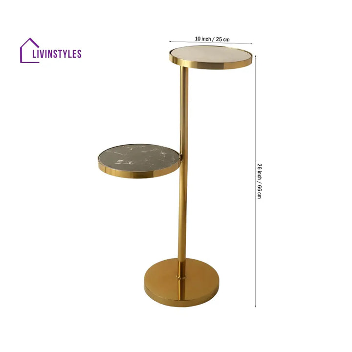 Modern Golden Round Shape Iron Stand Drink Table Table