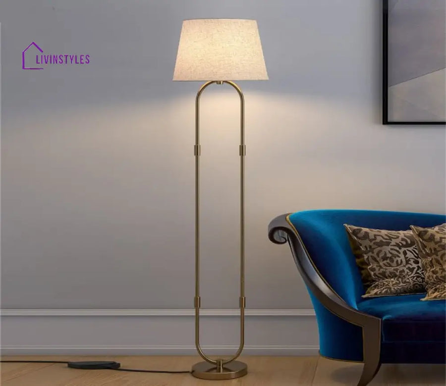 Modern Metal Floor Lamp Standing With Loop Antique Lamps