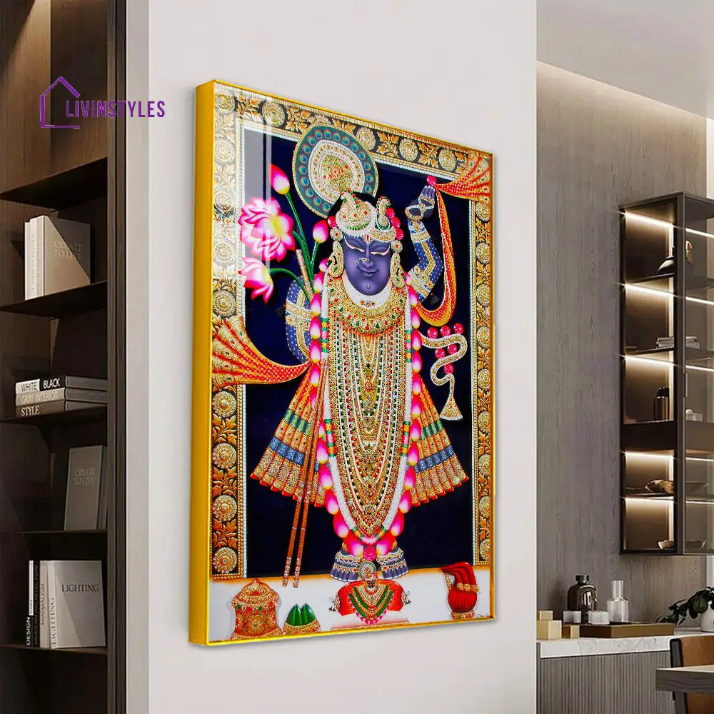 Modern Shreenath Ji Maharaj Acrylic Wall Paintings For Contemporary Homes