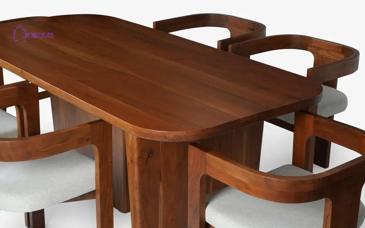 Mohini Dining Table With 4 Attica Chairs And Bench Bench