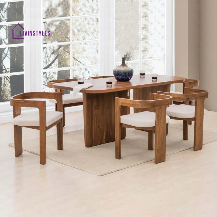 Mohini Dining Table With 6 Attica Chairs