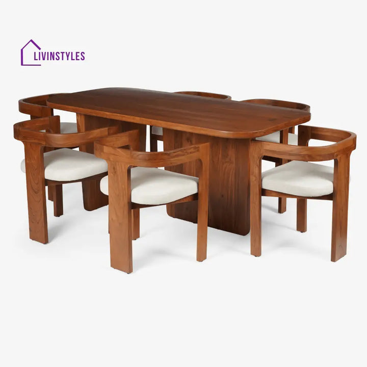 Mohini Dining Table With 6 Attica Chairs