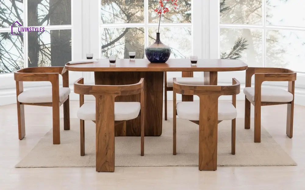 Mohini Dining Table With 6 Attica Chairs