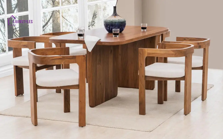 Mohini Dining Table With 6 Attica Chairs