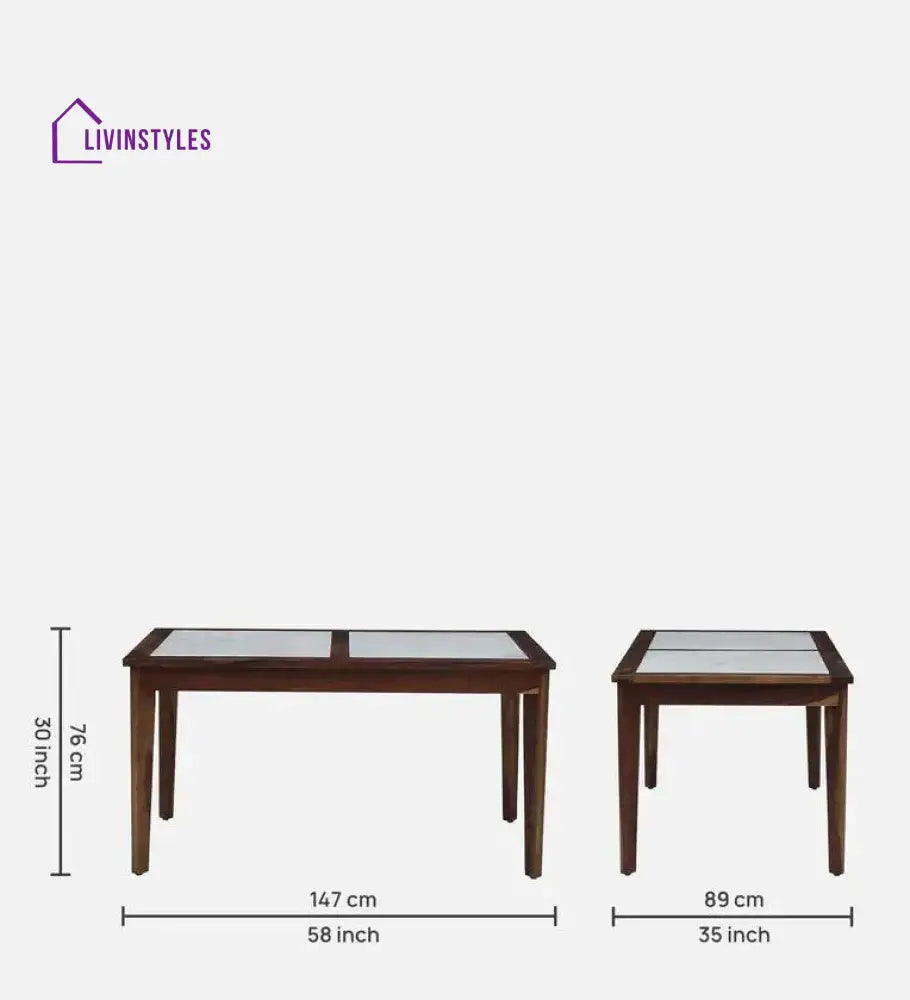 Monarch Sheesham Wood 6 Seater Dining Set With Bench Dining Set