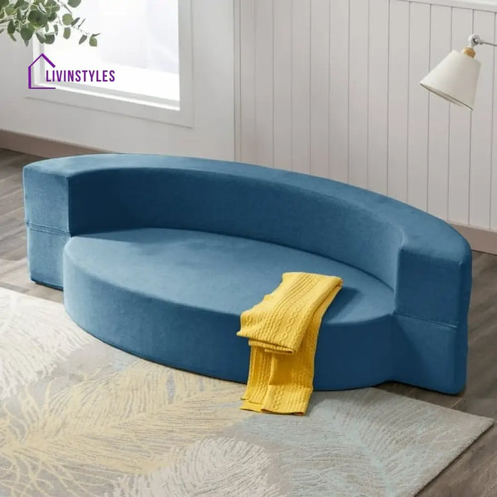 Monica Blue Sofa Come Bed For Living Room