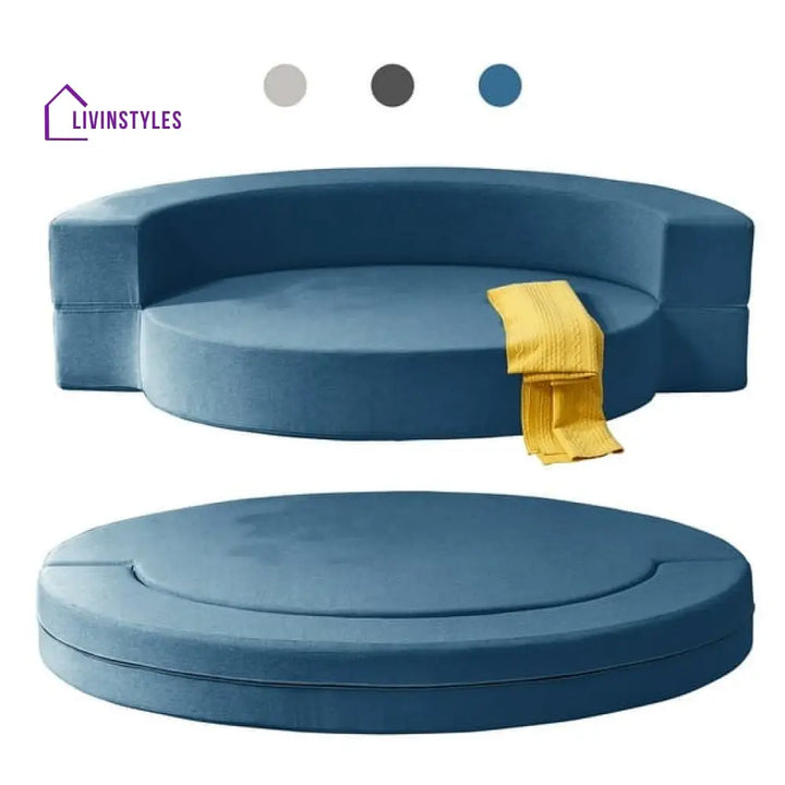 Monica Blue Sofa Come Bed For Living Room