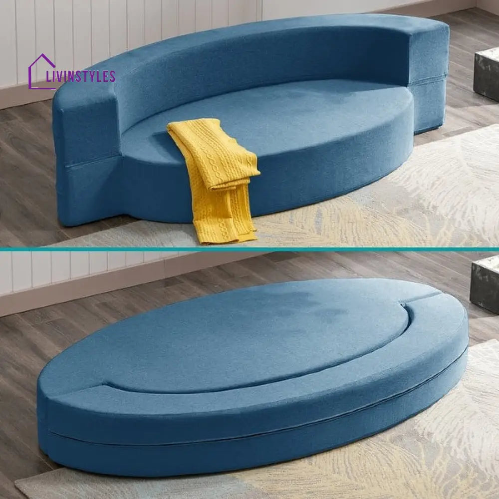 Monica Blue Sofa Come Bed For Living Room