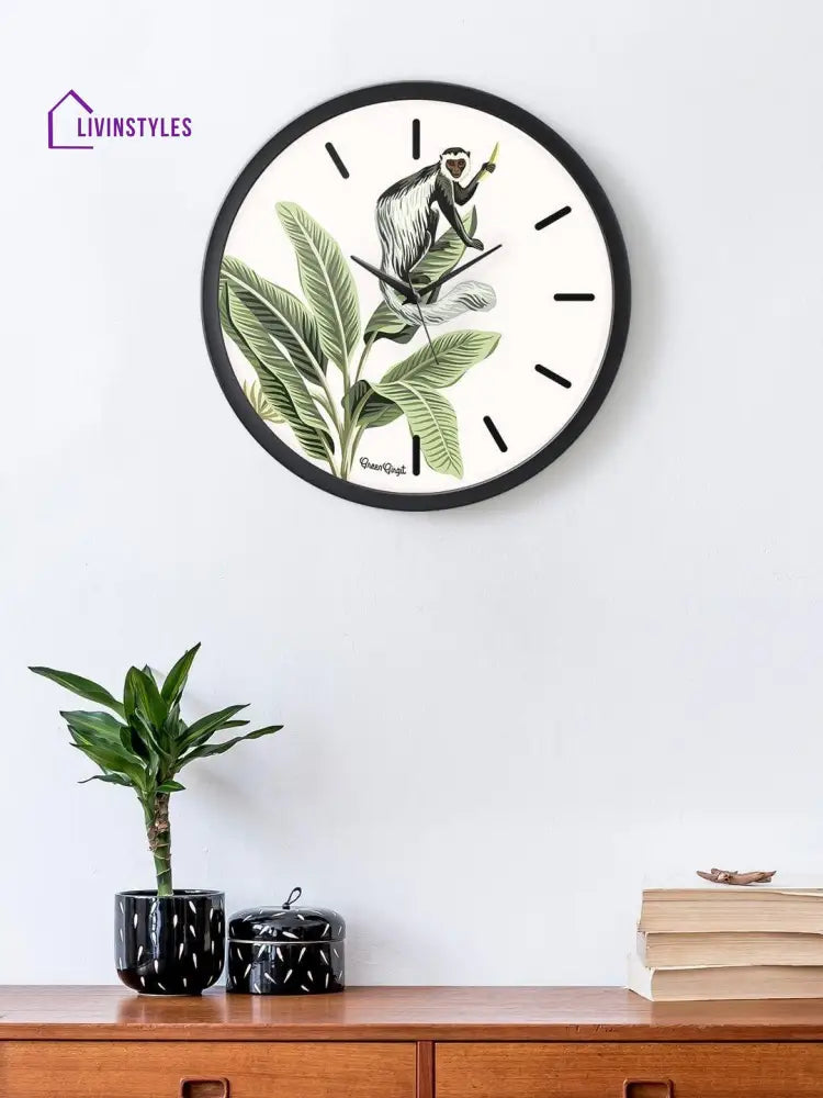 Monkey Menace Multicolor Wall Clock