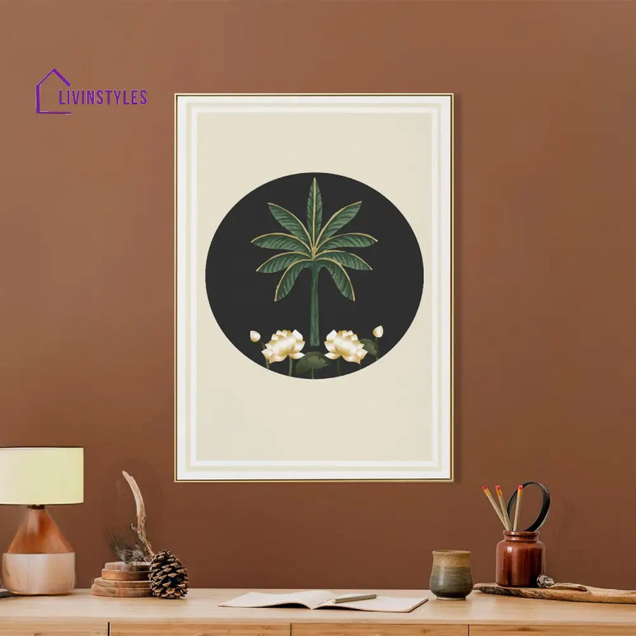 Monochrome Palm Tree Canvas Art Printed Wall Painting