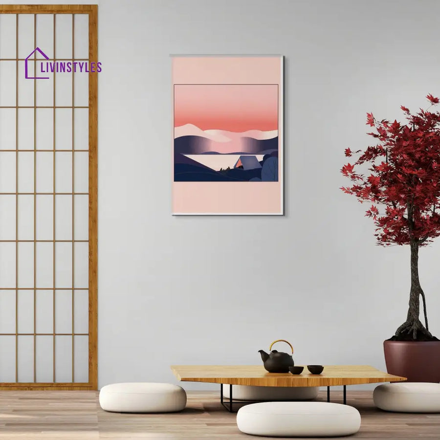 Mountain Sunset Canvas Wall Art Painting