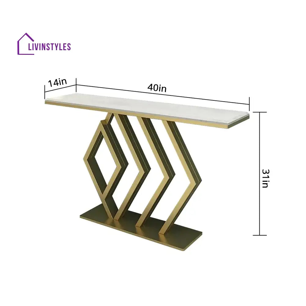 Mudra Metal Console Table