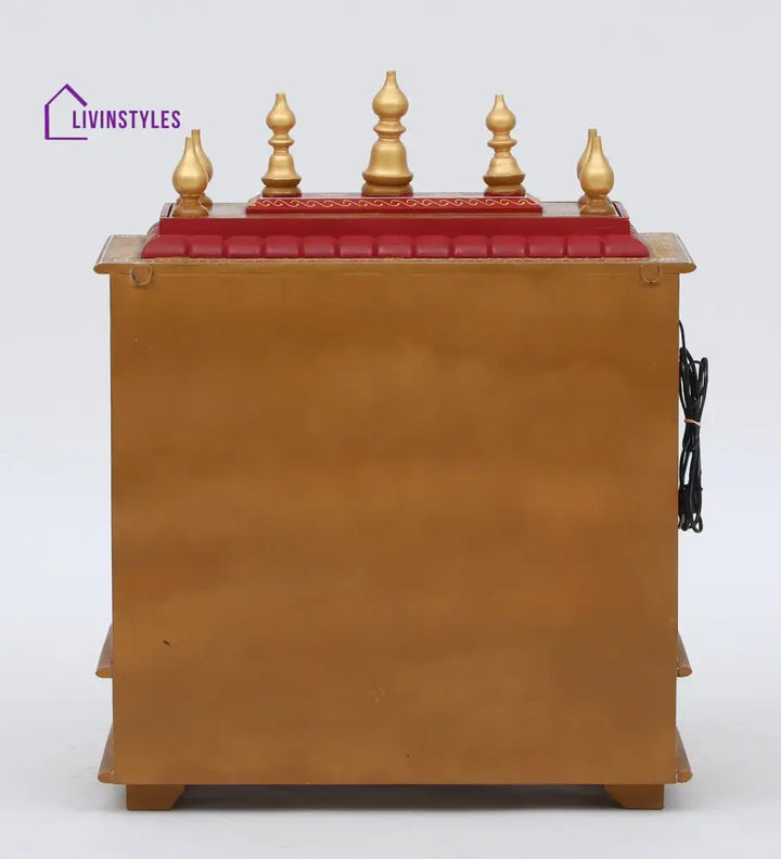 Multicolor Sheesham Wood & MDF Pooja Mandir With Door, - Ouch Cart 