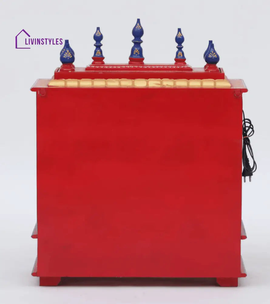 Multicolor Sheesham Wood & MDF Pooja Mandir With Door, - Ouch Cart 