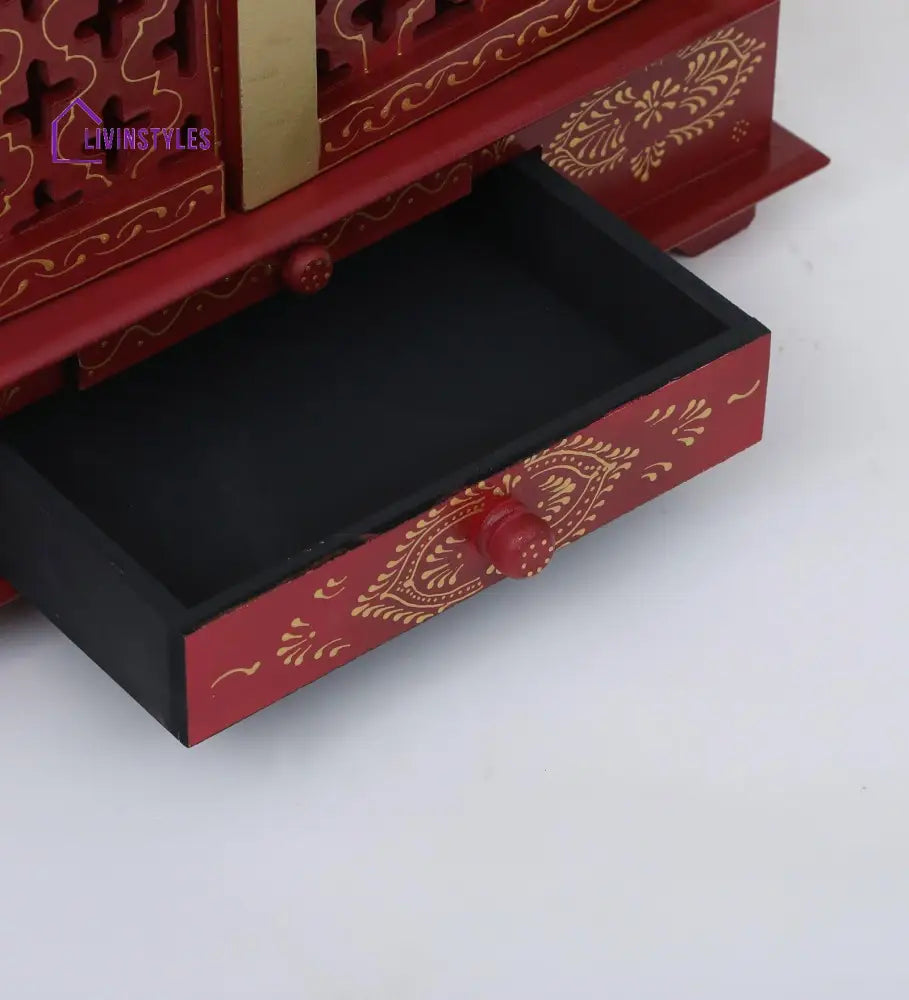 Multicolor Sheesham Wood & MDF Pooja Mandir With Door, - Ouch Cart 