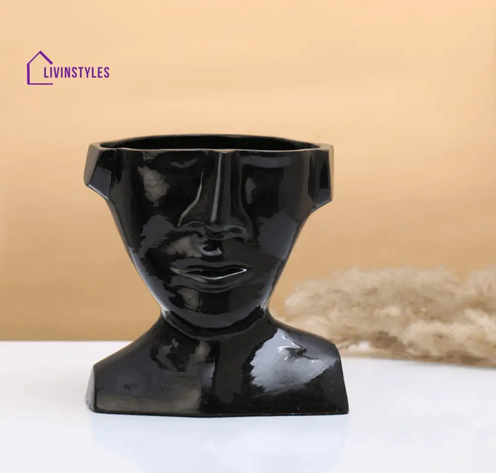 Mystique Facial Glossy Black Planter