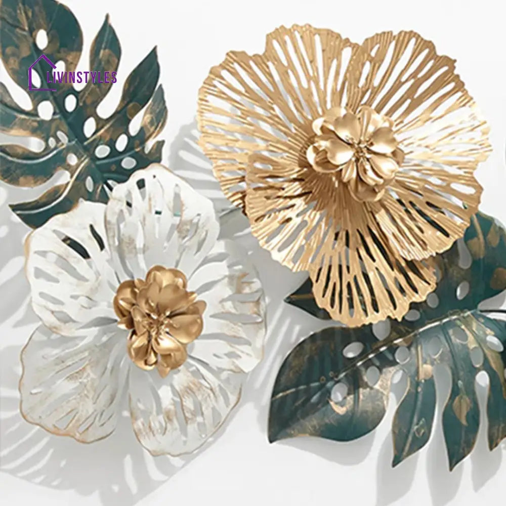 Natural Symphony Floral Metal Wall Art