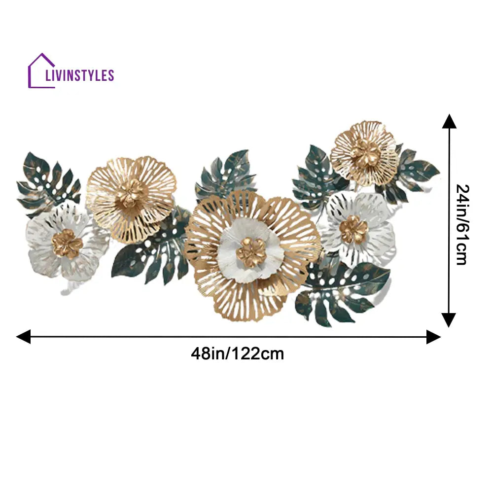 Natural Symphony Floral Metal Wall Art