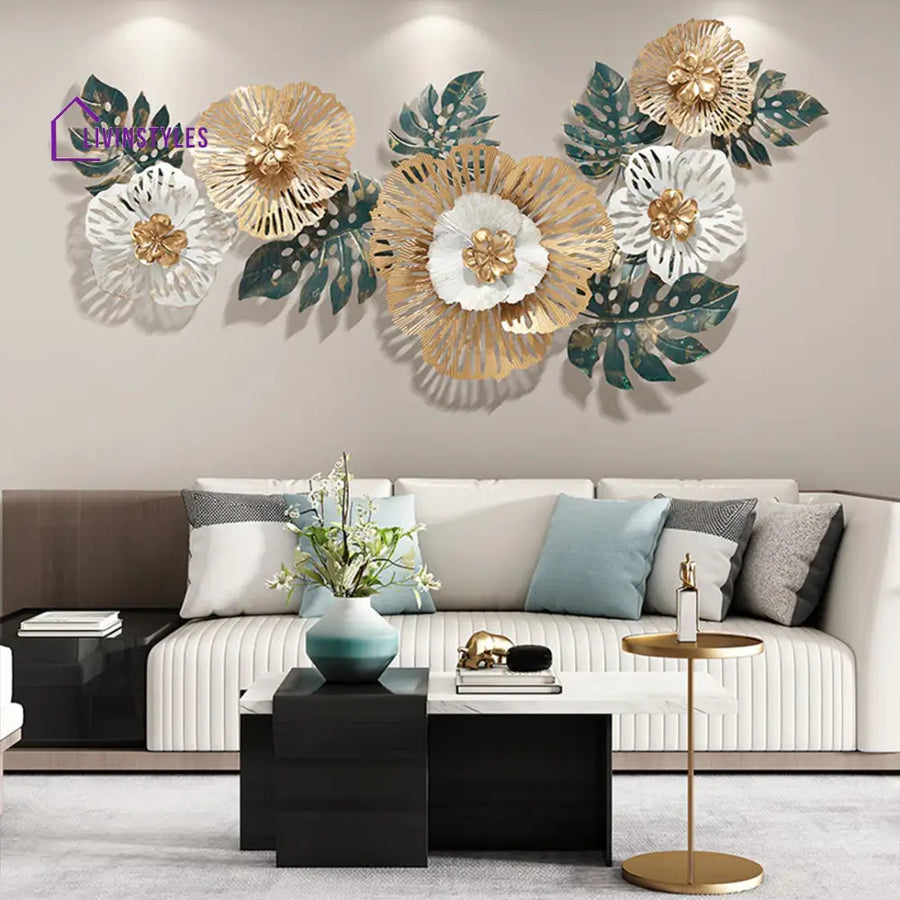 Natural Symphony Floral Metal Wall Art