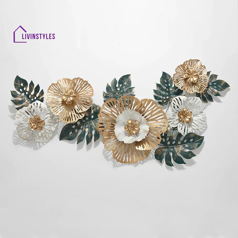 Natural Symphony Floral Metal Wall Art