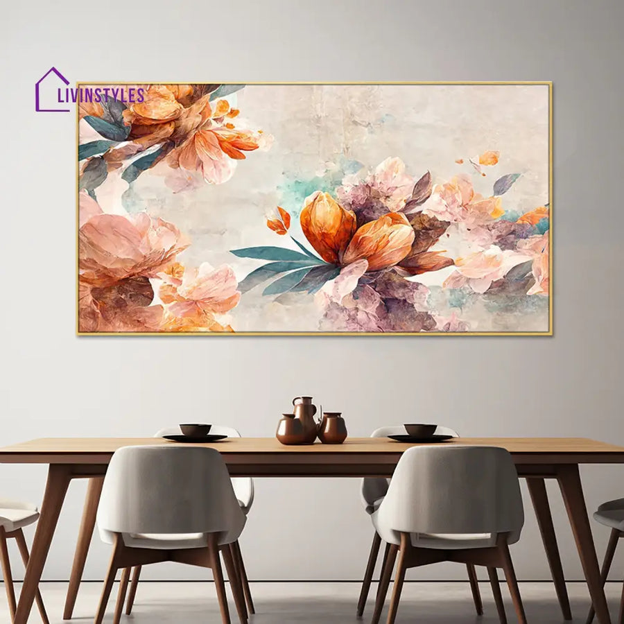 Nature’s Beauty Framed In Gold Wall Painting