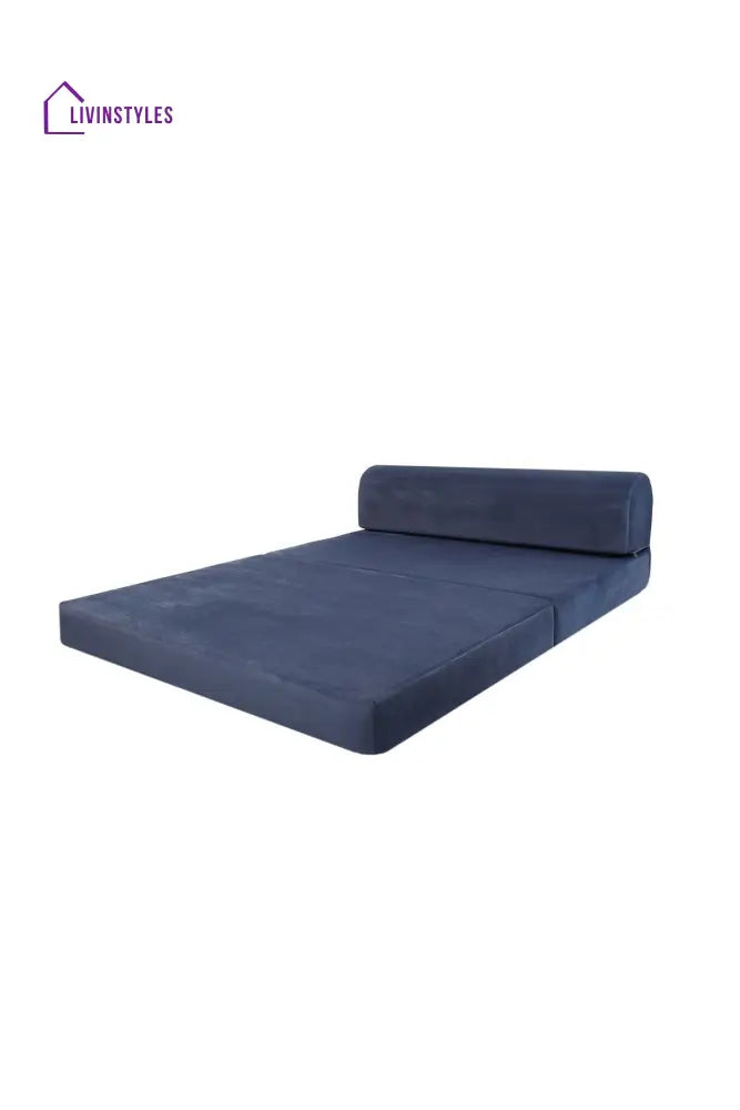 Nidhi Magic Double Blue Folding Sofa Bed