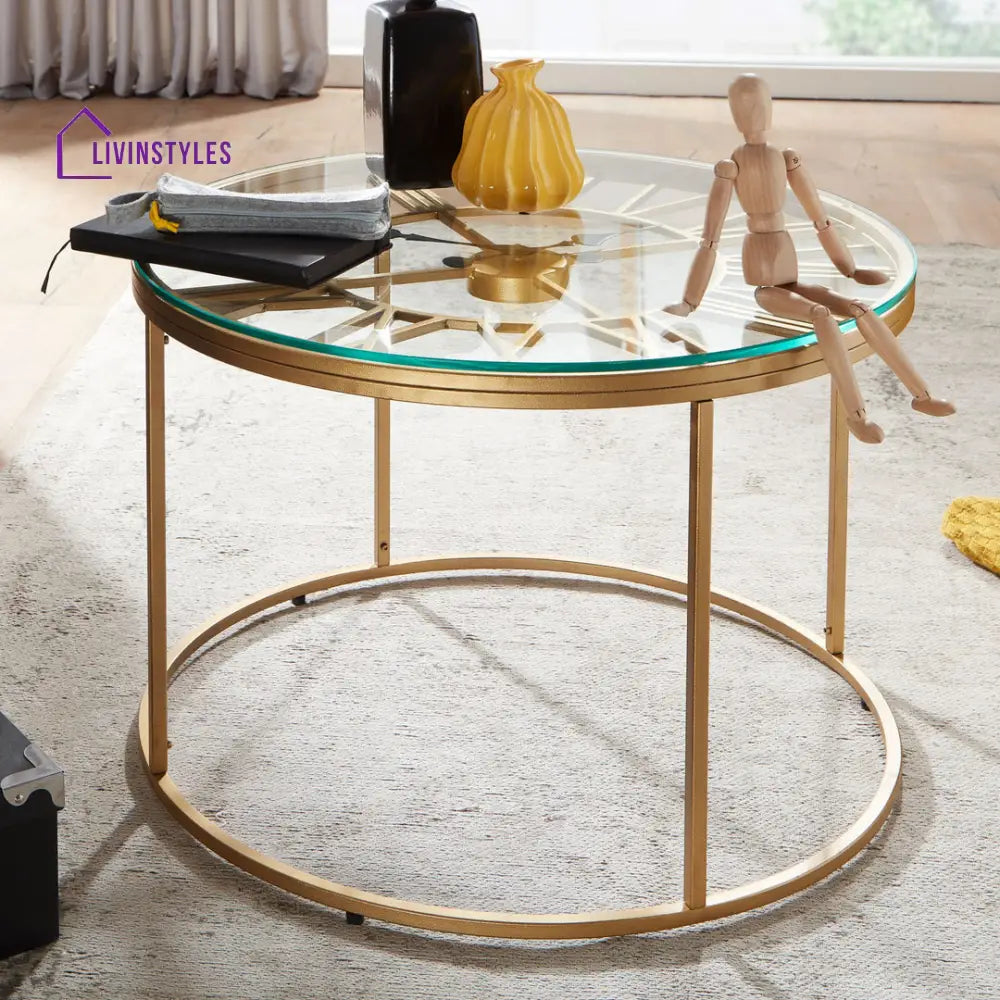 Nidhi Clock Coffee Table For Living Room