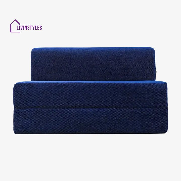 Nidhi Jute Sofa Bed Blue | 4 X 6 Two Seater