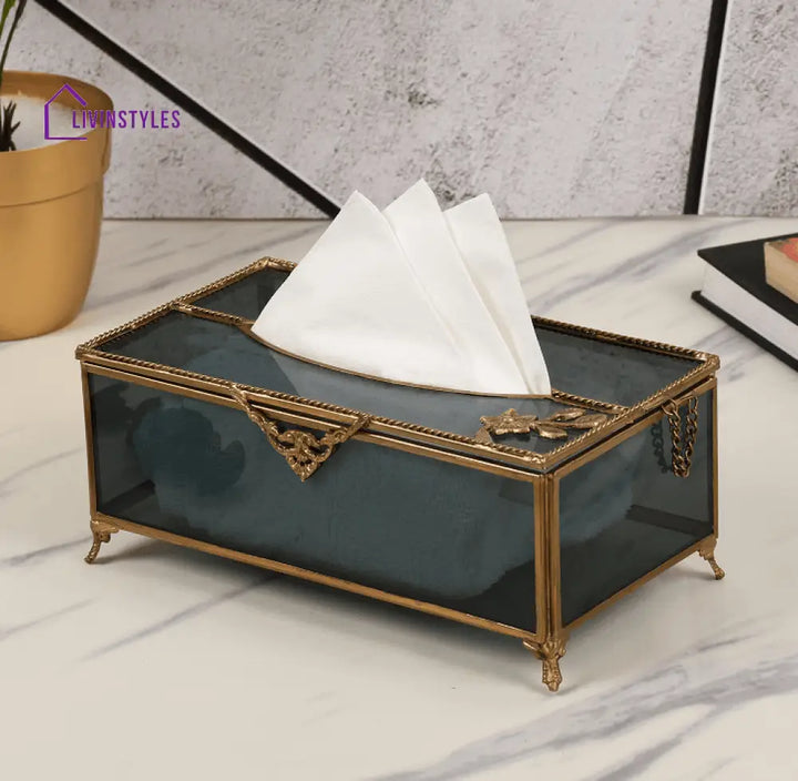 Night’s Charm Tissue Box With Brass