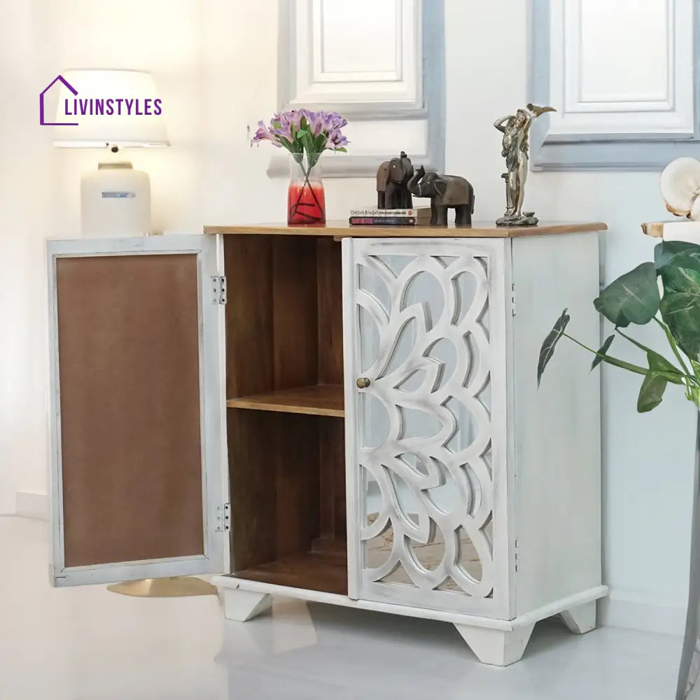 Nirane 2 Door Mango Wood & Mdf Cabinet And Sideboard