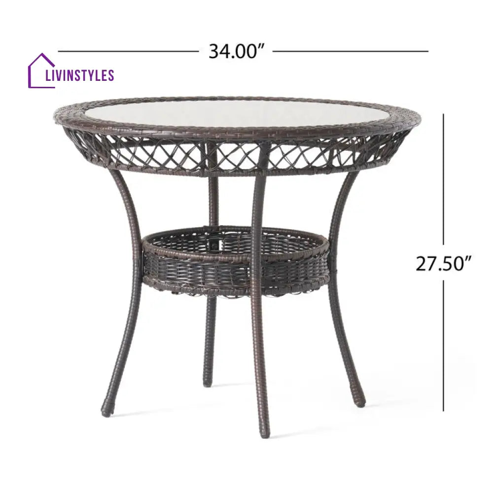 Nirmala 4 Seater Round Outdoor Dining Set