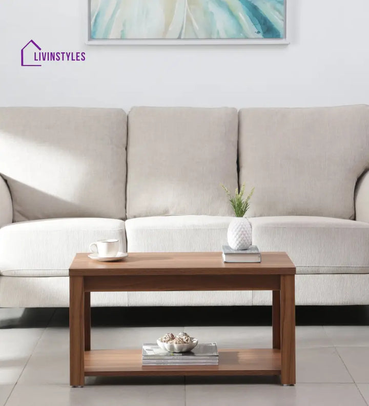 Nirvaan Coffee Table in Wooden Finish for Living Room