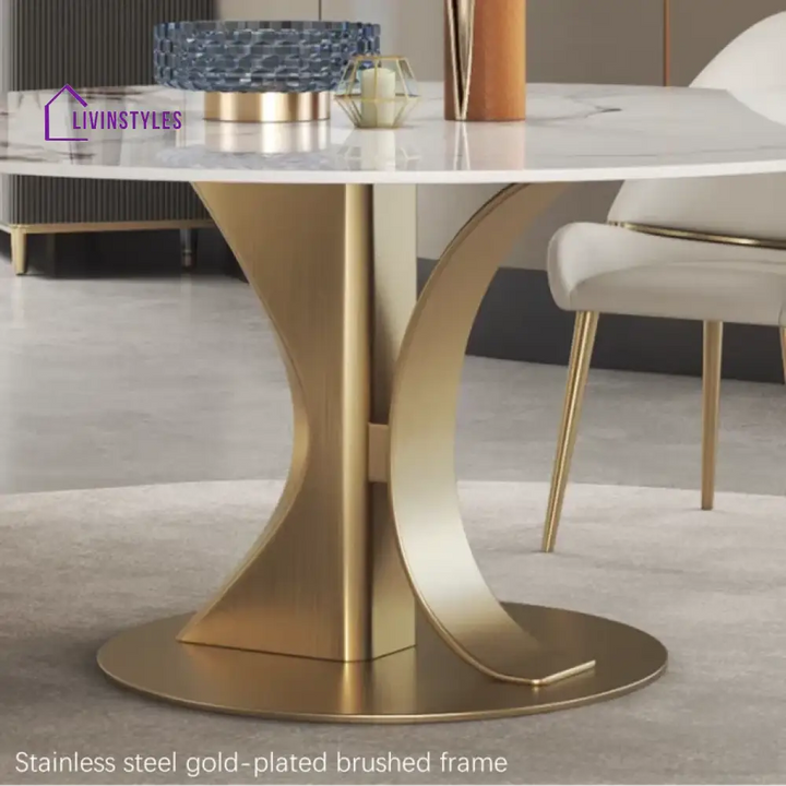 Niveen Round Metal Base Dining Table