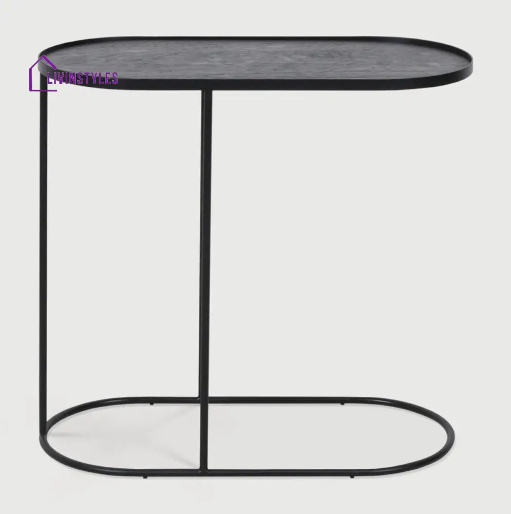 Noah Metal And Glass Top Side Table