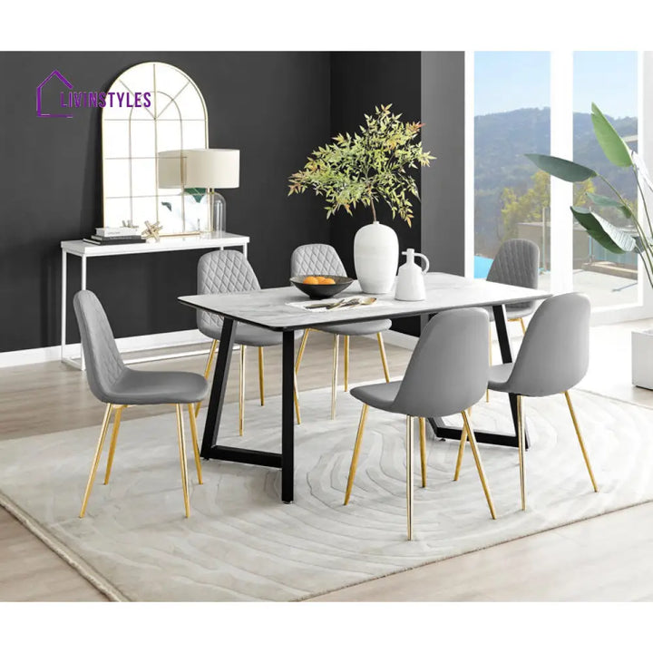 Noble Stainless Steel Dining Table Set