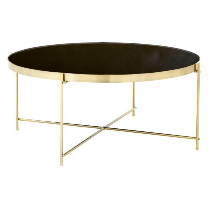 Rajeshwari Coffee Table, Black Mirror