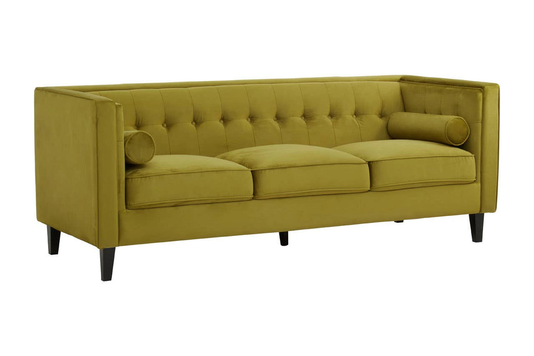 Luka Olive Velvet Sofa