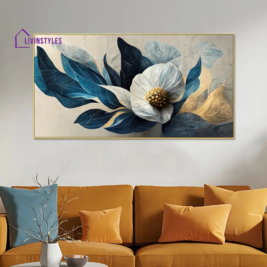 Nordic Serenity: Soft Floral Canvas Wall Painting