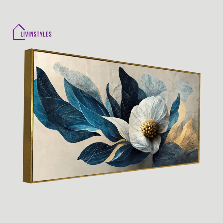 Nordic Serenity: Soft Floral Canvas Wall Painting