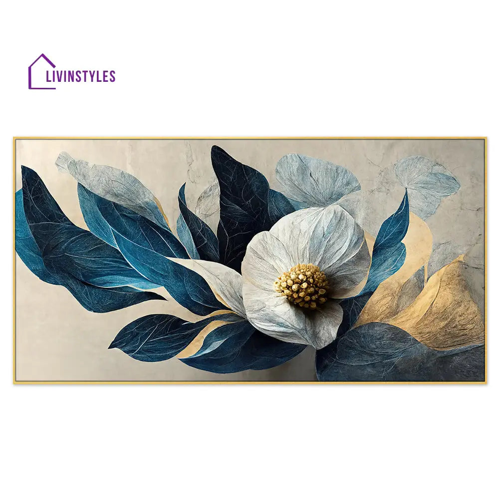 Nordic Serenity: Soft Floral Canvas Wall Painting