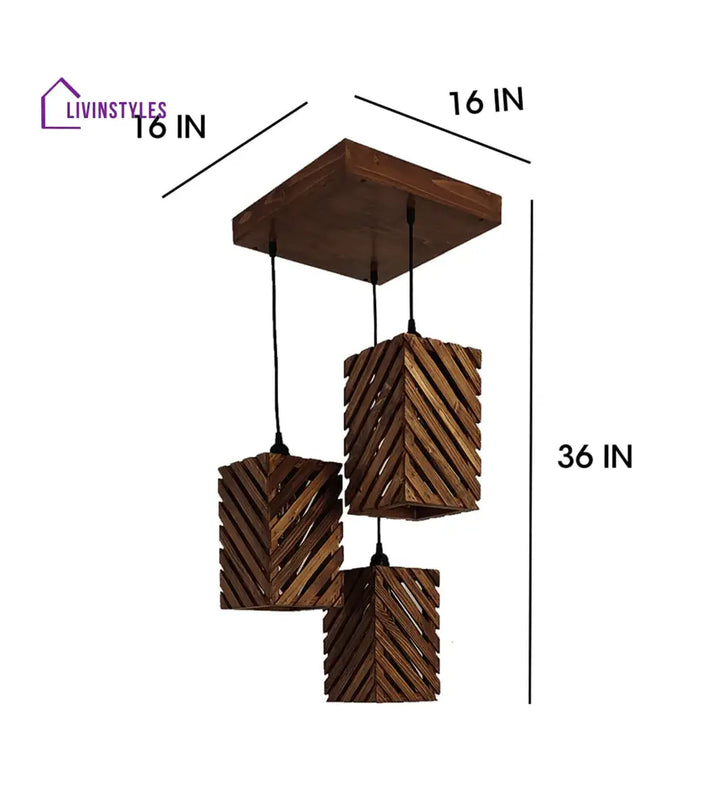 Oblique Brown Cluster Hanging Lamp Lamps