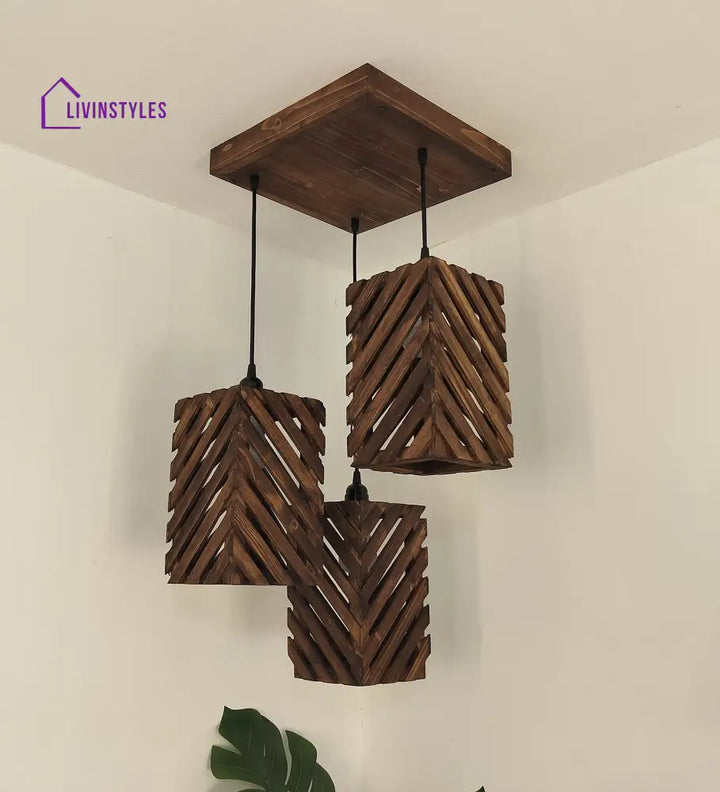 Oblique Brown Cluster Hanging Lamp Lamps